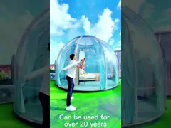 Temperature Resistance -40C- 120C PC Aluminum 6m Geodesic Dome Clear Dome Tent