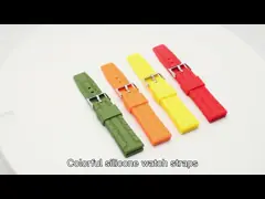 Многократная цепь красит мягкий ремешок 22mm силикона гибкий с нержавеющими пряжками video