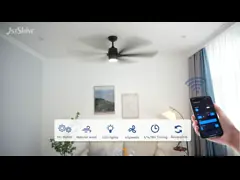 65 Inches Remote Led Ceiling Fan Larger High Air Volume Black Plastic Blade Dc Motor