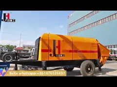 JIUHE GROUP 80m3/H Электродвигатель или дизельное бетонное насосное прицел бетонный смеситель с насосной машиной video