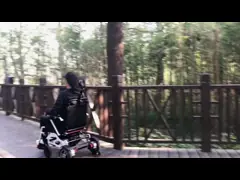 Aluminum Electric Collapsible Wheelchair 120kg Load Lightweight