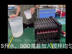 500 Вт Алюминиевый воздушный аккумулятор Испытательный стек Оборудование для хранения энергии Промышленное запасное питание Аварийная батарея video