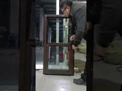 ПВХ рама виниловое подвешенное окно подвижное подвешенное окно коричневое video