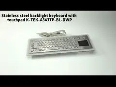 IP65 Stainless Steel Backlit USB Keyboard With Tough Touchpad