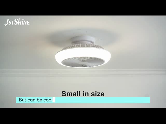 Mini Bedroom 18 Inches Bladeless Led Ceiling Fan Dc Motor 6 Speeds Remote video