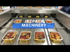 20m/Min Automatic Tray Packing Machine For Fresh Meat And Cheese