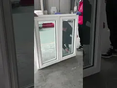 Дверь окна с пластиковой оболочкой из ПВХ с двойным закаленным стеклом video