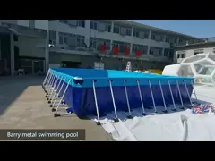 Dayanıklı Backyard 10 x 30 Üstü Yer Metal Çerçeveli Yüzme Havuzları,