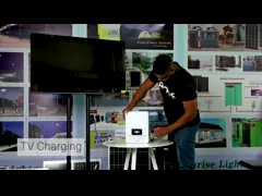 Небольшие портативные солнечные генераторы 22*30 см с длительным сроком автономной работы SRE938 video