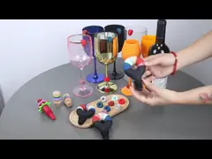 Затвор и Pourer вина бутылки кролика ODM OEM 8 шармов радуги цвета video