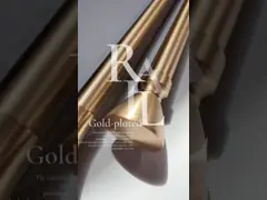 Простой стиль поднял занавес штанга оформления спальни Installaiton 28mm стены золота алюминиевый video