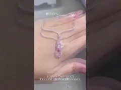 1.97ct 実験室で育てた ダイヤモンドのペンダント ネックレス 梨切断 ピンク色 カスタマイズ