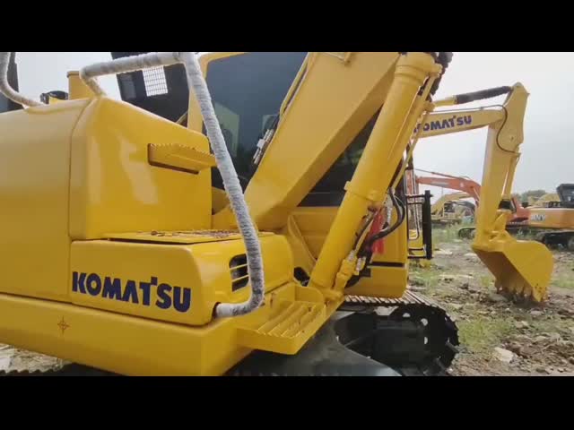 Практически новый подержанный экскаватор Komatsu Pc120 Использованный экскаватор PC120 Crawler видео