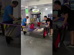 2 игрока многопакетные шайбы воздушный хоккей настольный развлекательный автомат Автоматическое распределение шайб video