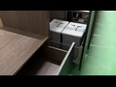 Мягкий закрытый шнурки Кухонный столешничный шкаф Раковина Шкаф высокоблестящий лак video