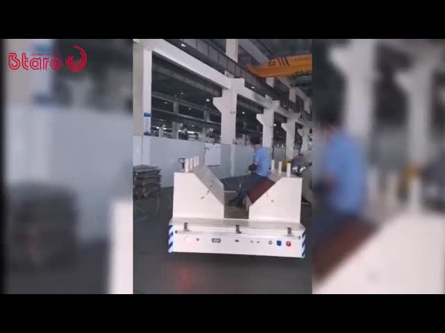 Автоматический ходящий передающий батарейки управляемый трансфер троллейбусной тележки 30 т стальной рельсы для передачи бочек видео