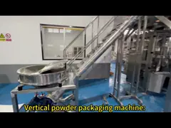 Испеченная упаковка фильма крена бумажного мешка пакуя машины еды вертикальная video