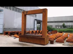 Современный дом антиржавый кортен стальной фонтан с процессом сварки video