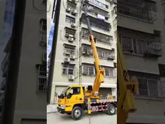 Телескопический воздушный рабочий грузовик с максимальной рабочей высотой 23 м video