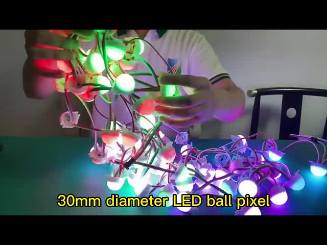 12V ピクセル 屋外 ストリングボールライト デジタル RGB WS2801 WS2811