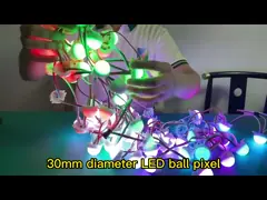 IP68 наружные светодиодные круглого шара Рождественские огни 30 мм 12 Вт Smd5050 video