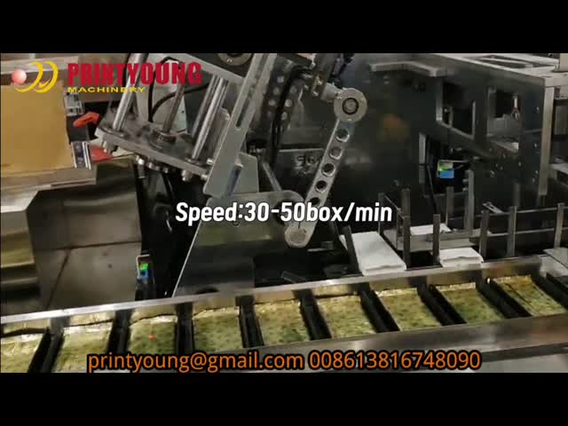 PRY-180B Автоматическая упаковочная машина 30 - 50 коробки/мин видео