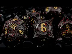 TRPG 16 мм полифронтовый DND Металлические кости многоцветные настройки метеорный молоток video