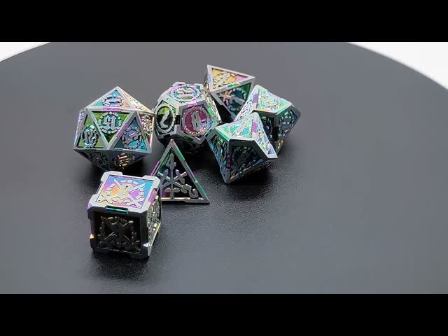 Sword Metal RPG Dice Hand Polished Cruzu Dungeon And Long DND# video