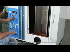Одиночный электрического прибор теста воспламеняемости кабеля IEC60332-1-2 или кабеля стекловолокна вертикальный video