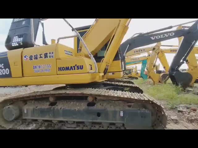 PC 200 Использованный экскаватор Komatsu Использованная тяжелая машина для строительства Японии видео