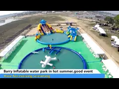 China Swimming Pool Round Pool Float Island Folded Inflatable Water Hammock With Mesh supplier