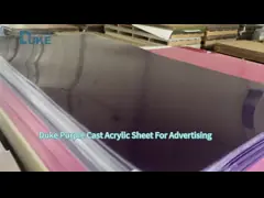 UV Blocking Coloreds Purple See Through Glossy Solid Perspex Sheet For Signage