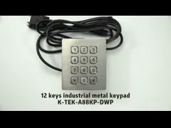 12 клавиш Промышленная клавиатура из нержавеющей стали вандально-устойчивая цифровая клавиатура для банкомата video