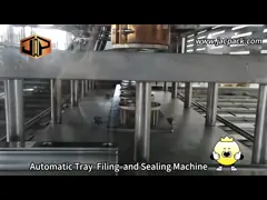 China PLC Controlled Vacuum Tray Sealer Machine 10-20mm Sealing 0-12m/min Sealing Speed supplier