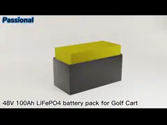 Блок батарей 48v 100ah автомобиля LiFePO4 фосфата лития для тележки гольфа video