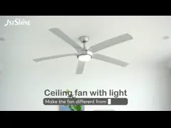 22 дюйма Пластиковый фен с светодиодным потолком Снижаемый свет Умный тихий двигатель постоянного тока video