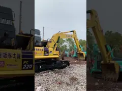 Использованный экскаватор Komatsu PC 210 Рабочая масса 21200 кг 10 м Высота копания video