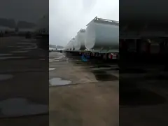 Жидкостная 4 цапф топливозаправщика трейлера воздуха подвеса нефтяного танкера колесная база трейлера Semi video