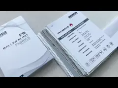 Огнестойкие полиэстерные жалюзи для черного цвета ткань для коммерческой безопасности руководство с стекловолокнистым материалом video