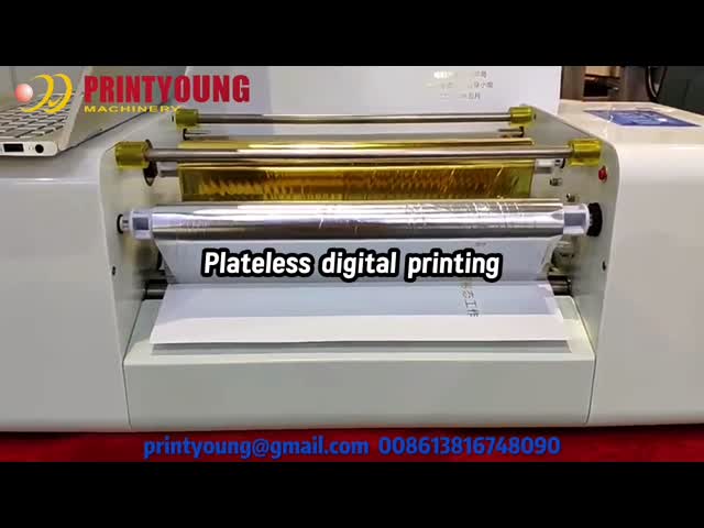 PRY-360D Hot Gold Silver Foil Stamping Printer Machine Plate automática menos folha digital