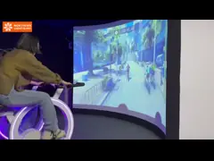 Интерактивная динамическая велосипедная гоночная проекционная игра Здоровье Спорт Проекционная игра video