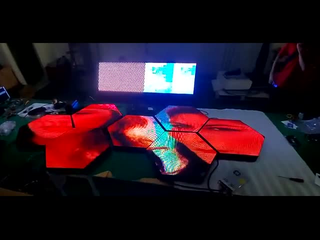 フルカラー 防水 六角 LED ディスプレイ 室内 カスタム LED ビデオ ディスプレイ スクリーン