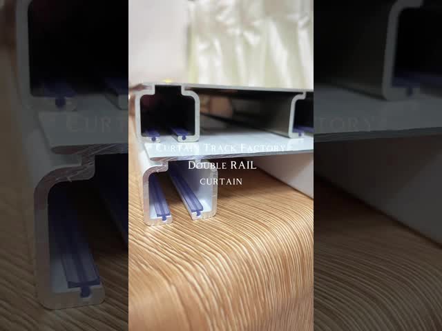 100 mm teto de alumínio trilho de trilho de cortina dupla tarefa pesada