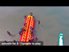 Sich hin- und herbewegende aufblasbare Wasser-Spielwaren, 6 aufblasbares Sitz-0.9mm PVC Flyfish für Wasser-Spiel