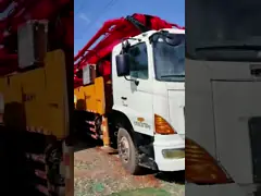 В 2012 году Sany HINO Шасси 46 метров Бетонный насос 5 цилиндров и 5 мачт video