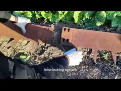 не ржавея лужайка Corten стальная окаймляя 2.4m заржаветую стальную выпушку сада video