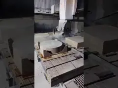 машина резца плиток гранита оси CNC 5 вагонетки 22kw 3400X2000X180mm мостообразная video