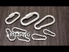 DIN 5299 карабинер с пружинным крючком, белая цинковая углеродистая сталь video