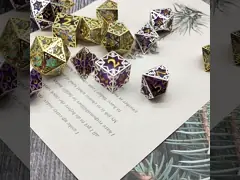 Серебряный металлический каркас Резиновые кости набор DND#RPG#COC Подземелье и дракон video