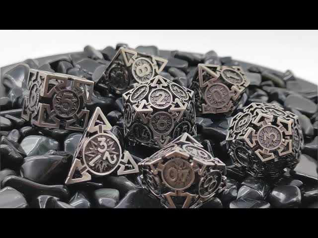 Arrow Hollow Metal Dice Suit Multi -Faceted DND Dungeon And Dragon video